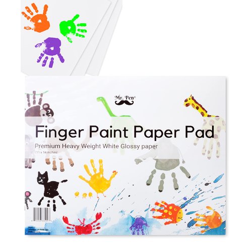 Mr. Pen- Finger Paint Paper, 11 x 14 inches, 22 Sheets, Paint Paper for Kids, Art Paper for Kids, Kids Paint Paper, Paper for Painting Kids, Finger Paint Paper for Toddlers