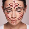 Halloween Face Jewels,2Set Halloween Stick On Rhinestone Rave Face Gems Self Adhesive Eyes Body Temporary Tattoos For Festival Fashion Girl Women Mermaid Zombie Vampire Crystals Party Makeup Supplies