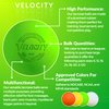 Velocity Massage Lacrosse Ball for Muscle Knots, Myofascial Release, Yoga & Trigger Point Therapy - Firm Rubber Scientifically Designed for Durability and Reliability - Lime Green, 2 Balls