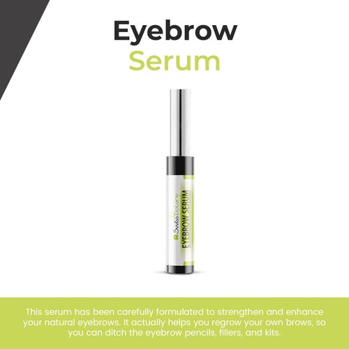 Swiss Botany Eyebrow Growth Serum – Potent Eyebrow Serum to grow brows - Noticeable Results within Four Weeks - Easy to Use Brow Serum for All Skin Types – 0.3 fl. Oz.