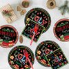 Rakuto Ugly Sweater Party Decorations - 96PCS Ugly Sweater Christmas Party Plates and Napkins Forks Disposable Dinnerware Set It's About to Get Ugly Tacky Sweater Xmas Holiday Party Supplies Serve 24