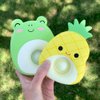 Top Trenz Slow-Rise Squishy Cloud Pop - Squishmallows Maui The Pineapple - Stress-Relieving Sensory Toy, Ideal for Classroom Focus, Party Favors, & Engaging Hand Activity, Tropical Pineapple Design