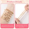 CustomyLife 5pcs Gold Bracelet Hair Ties for Women, Boho Alloy Hair Band Scrunchies Ponytail Holder, Fashion Elastics Hair Ring Accessories for Long Short Curly Straight Thin Thick Hair