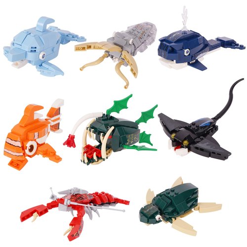 Vinbosion Building Blocks Set,Mini Building Toys,Sea Animal Building Set for Children and Adults, Gift for Christmas,Birthday,New Year