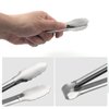 Serving Tongs,Buffet Tongs, Stainless Steel Food Tong Serving Tong Small Serving Tongs Stainless Steel Mini Appetizer Tongs, Set of 6 (5 Inch(12 Pack) (silver)