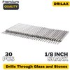 Diamond Drill Bits 1mm Set Jewelry Making Supplies Diamond Drill Bits for Glass Diamond Tipped Drill Bit Shells Gems Compatible with Dremel Tool Kit Lapidary Equipment 30 PCS in Drill Bit Organizer