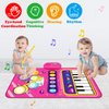 Toys for 1 Year Old Girl Gifts: Baby Piano Mat Toddler Toys Age 1-2 - 2 in 1 Piano Drum Babies Music Mat - Infant Musical Toy 12-18 Months Babies Birthday Easter Gifts for 1 2 3 Year Old Boys Girls