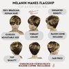 Melanin Manes Layered Pixie Cut Short Wig With Bangs 100% Brazilian Human Hair Ombre Brown with Blonde Highlights 4/27 180% Density Glueless Machine Made With Razor Comb With Wig Cap Adjustable Cap