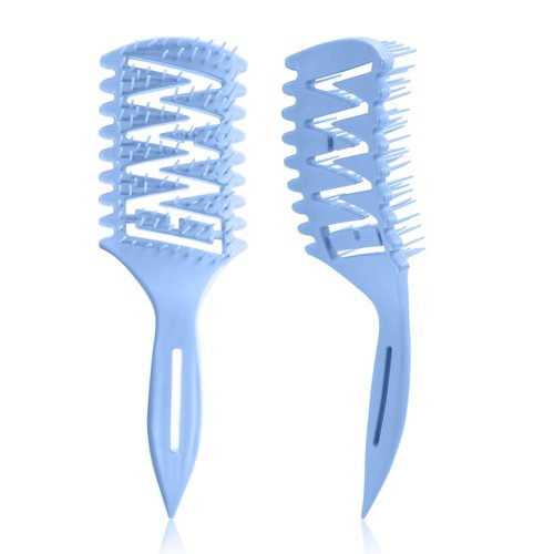 START MAKERS Vented Hair Brush, Detangler Brush for Curly, Thick, and Straight Hair, Dry and Wet Hair Brush for Detangling, Styling, Defining and Shaping, Hair Brush for Women and Men(Blue)