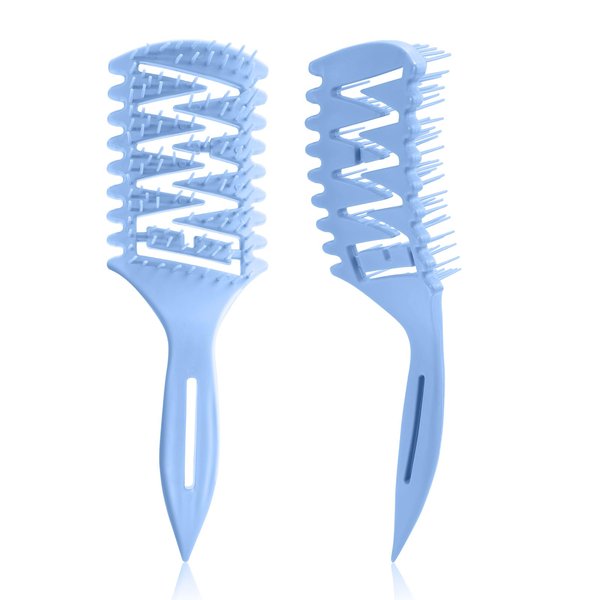 START MAKERS Vented Hair Brush, Detangler Brush for Curly, Thick, and Straight Hair, Dry and Wet Hair Brush for Detangling, Styling, Defining and Shaping, Hair Brush for Women and Men(Blue)