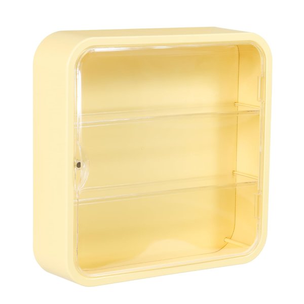 NEETBU Acrylic Display Case for Figures, Clear Wall-Mounted 3-Tiers Dust-Proof Collectibles Mini Figures,Dustproof Display Case with Magnetic Door for Mini Toys Stone Rock