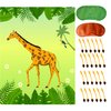 Jungle Birthday Party Supplies,Pin The Tail on The Giraffe,Safari Theme Zoo Birthday Party Favor,Decoration