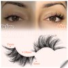 Half Lashes Fluffy False Eyelashes Cat Eye Lashes Mink Wispy Thick Fake Eyelashes 3/4 Corner Lashes with Clear Lash Band by Zegaine 8 Pairs Natural Lash Pack