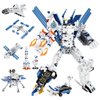 WULOBOOI 6 in 1 Space Transforming Mech Building Block Sets, STEM Robot Warrios Space Station Exploration Shuttle Rockets Building Kit, Cool Christmas Birthday Gifts for Adults Kids 10+ (527 Pieces)