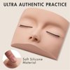 Embagol Lash Mannequin Head For Eyelash Extension, Lash Extension Practice Face for Beginners Makeup Massage Training Supplies(2 heads, value pack)