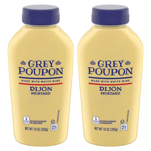 Grey Poupon, Dijon Mustard, 10oz Squeeze Bottle (Pack of 2)