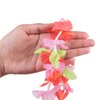 Super Z Outlet Hawaiian Ruffled Colorful Luau Silk Flower Leis Necklaces for Island Theme Party (12 Pack)