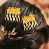 Luxshiny 50Pcs Hair Combs, 5 Teeth wedding veil hair combs Bridal Hair Comb Hair Side Comb for Fine Hair Women Girl DIY Bridal Hair Accessories