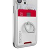 iRing Pocket, Made in Korea, Card Cell Phone Ring Grip Holder. Holds 2 Cards. Phone Wallet Card Holder with Finger Grip. Compatible with iPhone, Galaxy, Other Android Smartphones(Pearl White)