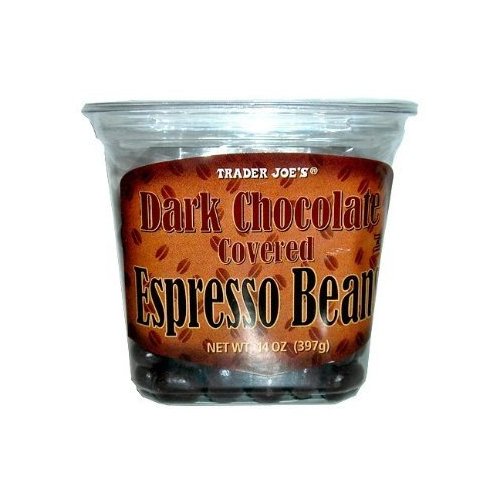 Trader Joe's Dark Chocolate Covered Espresso Beans (Pack of 2)