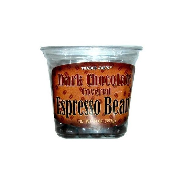 Trader Joe's Dark Chocolate Covered Espresso Beans (Pack of 2)