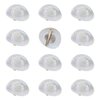 ASUNFO 12 Pcs Mini Disco Cowboy Hat Hair Clips Western Cowgirl Hat Hair Barrettes for Women Dot Glitter White