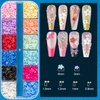 Nail Art Rhinestone Glue Gel&2 Boxes 3D Charms Accessories Kit 1, 1 Pc of 15ml Rhinestone Glue(UV/LED Needed)+3D Flowers Nail Decors Gems Crystal Pearls Bow Beads with Dual-End Brush Tool And Tweezer