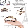 Camila Paris CP3594 French Hair Clip for Women Thick Hair for Long Curly Wavy Hair, Handmade Damier, Girls Hair Claw Clips, Styling Big Claw Clip for Thick Hair, Strong Hold Grip Made in France