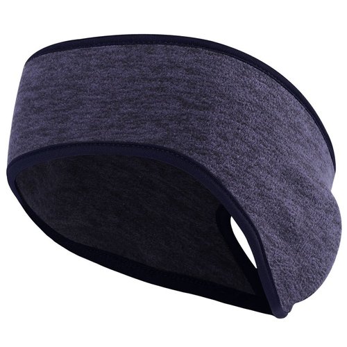 Women’s Ponytail Headband Ear Warmer Head Wrap Yoga Hair Band Running Sweatband (Navy-blue)