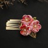Lurrose Hair Clip, Japanese Kimono Flower Design, for Women Girls, Hair Accessories, Hair Tie Band Clip, Pink, 1 Count