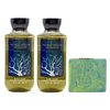 Bath & Body Works Wicked Vanilla Woods 2 Piece Body Wash Bundle with a Fresh Forest Bar Soap - Full Size