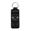 Gearider Boho FLoral Cat Face Lipstick Holder Keychain, Compact Lip Gloss Tube Holder