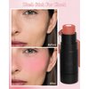 Cream Blush Stick Makeup for Cheeks, Multi Blush & Highlighter Contour Stick, Long Lasting Waterproof Creme Blush Bronzer Stick, Lightweight Matte and Dewy Finish, Face Shaping Makeup for Women-02