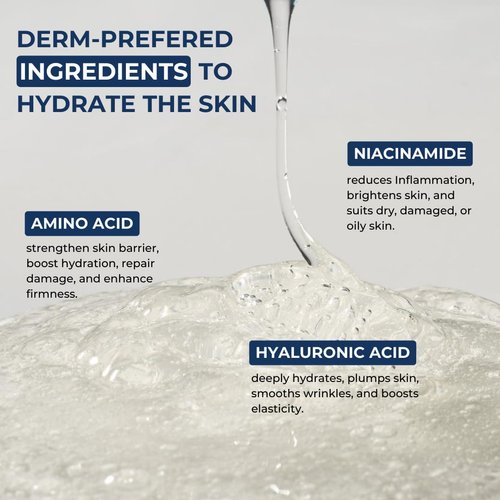 PrettyBoy Fresh Start Gentle Face Cleanser | Hydrating & Exfoliating with Niacinamide, Hyaluronic Acid, and Amino Acids | Dermatologist-Approved, Sensitive Skin-Friendly, Daily Facial Wash