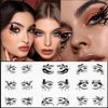 20pcs Halloween Eye Shadow Temporary Tattoos Eyeliner Tattoo Stickers Spider Web Bat Pattern Eyeliner Fake Tattoos for Women Halloween Decals