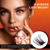 VYRILA Lash Cluster 132pcs Individual Lashes,8-16mm Diy Lash Extension,D Curl Lash Clusters Wispy,3D Natural Lash Clusters Look Like Eyelash Extension DIY at Home (Orange Whisper-D-8-16mix)
