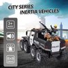 i diy Police Car Toy ,8x8 Friction Powered Police Car with Light and Sounds Openable Doors,Military Policeman &Dog ,Police Car Toys for Boys 3-8, Big Wheel Truck,Police Monster Truck