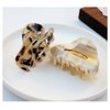 VinBee 3 PACK Hair Claw Clips, Cellulose Acetate Cutout Tortoise Shell Barrettes Claw Clips, Celluloid Leopard Print Stylish Hair Accessories for Women Girls French Design Hair Crab Clamps