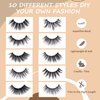 SIMER 10 Pairs Magnetic Eyelashes with Eyeliner ＆ Portable Box Reusable False Lashes Natural Russian Mink Lashes Extension Kit No Glue Needed