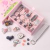 Starneey 24Pcs Baby Elastic Hair Ties and Girls Hair Clips Hair Accessories Set Gift Set Hair Bow Cute Party Bowknot Hairpin for Little Girls Baby Toddler Kids-Gray