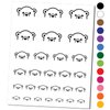 Peeking Polar Bear Temporary Tattoo Water Resistant Fake Body Art Set Collection - Black (One Sheet)
