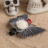 Generic 2 Pcs Halloween Black Butterfly Hair Clips Skull Butterfly Rose Gothic Hairpins Hair Accessories for Halloween Cosplay Party Costume