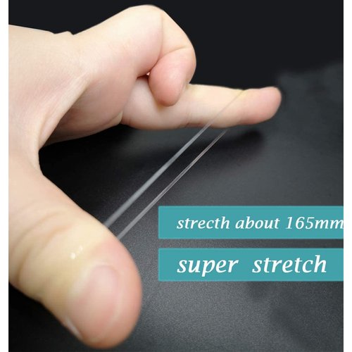 Clear Elastic Hair Bands，BEBEEPOO 500pcs Mini Hair Rubber Bands with a Box, Soft Hair Elastics Ties Bands 2mm in Width and 30mm in Length for Girls Kids Women