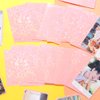 50pcs Laser Flashing Heart Kpop Photocard Sleeves 61x91mm Holographic Clear Card Sleeves Pink Card Protector Transparent Trading Card Sleeve Perfect Fit Sleeves Baseball Cards Photocard Photo