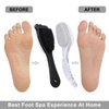 4 Packs Foot Pumice Stone Brush Callus Remover, Beomeen 2 in 1 Foot Shower Pedicure Scrubber with Handle, Foot File with Dense Bristles for Deep Cleansing and Exfoliation, Dry Skin Removal