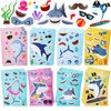 Cleverplay Make Your Own Shark Sticker, 24 Sheets, Shark Party Favors, Birthday Decorations