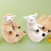 AGRIMONY Cute Shaved Sheep Stuffed Animals Kawaii Lamb Plush Toys Valentines Day Mothers Day Birthday Easter Funny Gifts for Kids Girls Boys Teens Women Small Plushies Sheep Decor