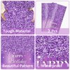 98 Pieces Purple Silver Birthday Party Decorations Purple Birthday Party Tablecloths Touchdown Happy Birthday Party Tableware Sets for Girls Women Silver Glitter Birthday Party Supplies