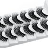 SONAFEEL False Eyelashes Russian Strip Lashes D Curl Wispy Mink Lashes 18mm 10Pairs Curly Lashes Natural Look Like Extensions Reusable Pestaas Postizas