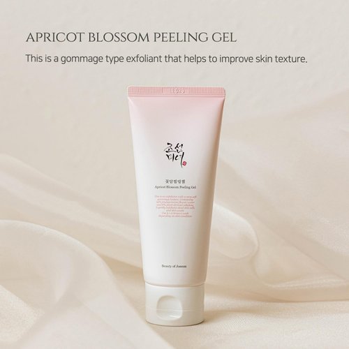 Beauty of Joseon Apricot Blossom Peeling Gel Soft Exfoliating Face and Body Scrub Dead Skin Cells Remover for All Skin Types, Korean Skincare for Men Women, 100ml, 3.38 fl.oz